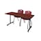 Kobe Rectangle Training Table, 66" W, 29" H, Laminate Top, Cherry MKTRCT6624CH47BY - alternate 1